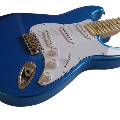 Custom Regent Yngwie Scalloped Fretboard Blue Electric Guitar - Image 11