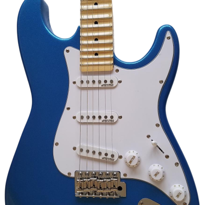 Custom Regent Yngwie Scalloped Fretboard Blue Electric Guitar