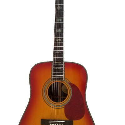 Custom Vertex D45 Sunburst Spruce Top Santos Rosewood Back And Sides Electric Acoustic Guitar - Image 2