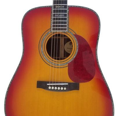 Custom Vertex D45 Sunburst Spruce Top Santos Rosewood Back And Sides Electric Acoustic Guitar