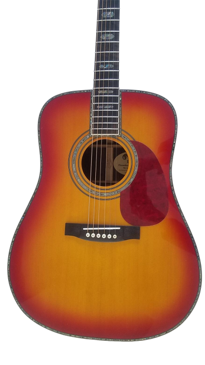 Custom Vertex D45 Sunburst Spruce Top Santos Rosewood Back And Sides Electric Acoustic Guitar