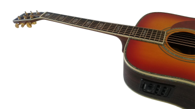 Custom Vertex D45 Sunburst Spruce Top Santos Rosewood Back And Sides Electric Acoustic Guitar - Image 5