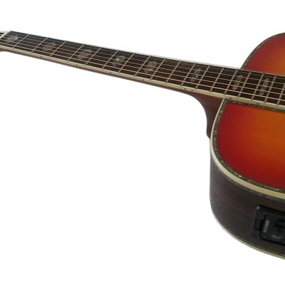 Custom Vertex D45 Sunburst Spruce Top Santos Rosewood Back And Sides Electric Acoustic Guitar - Image 5