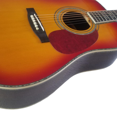 Custom Vertex D45 Sunburst Spruce Top Santos Rosewood Back And Sides Electric Acoustic Guitar - Image 7