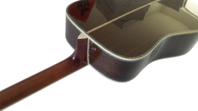 Custom Vertex D45 Sunburst Spruce Top Santos Rosewood Back And Sides Electric Acoustic Guitar - Image 10