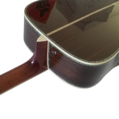 Custom Vertex D45 Sunburst Spruce Top Santos Rosewood Back And Sides Electric Acoustic Guitar - Image 10