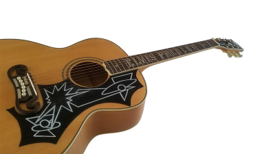 Custom Crown SJ200 Natural Finish Elvis Solid Sitka Spruce Top Acoustic Electric Guitar Space Age - Image 9