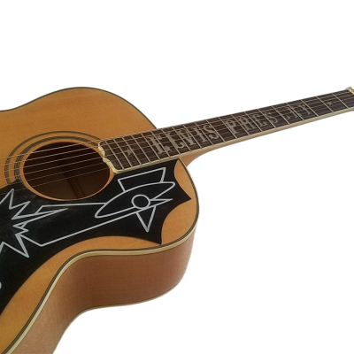 Custom Crown SJ200 Natural Finish Elvis Solid Sitka Spruce Top Acoustic Electric Guitar Space Age - Image 9