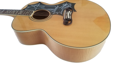 Custom Crown SJ200 Natural Finish Elvis Solid Sitka Spruce Top Acoustic Electric Guitar Space Age - Image 6