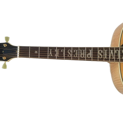 Custom Crown SJ200 Natural Finish Elvis Solid Sitka Spruce Top Acoustic Electric Guitar Space Age - Image 3