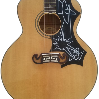 Custom Crown SJ200 Natural Finish Elvis Solid Sitka Spruce Top Acoustic Electric Guitar Space Age