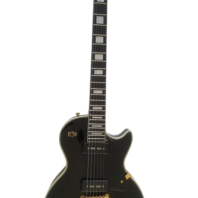 Custom Crown Black Beauty 2 P90 Pickups Ebony Fretboard Guitar - Image 2