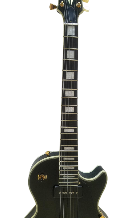 Custom Crown Black Beauty 2 P90 Pickups Ebony Fretboard Guitar - Image 3