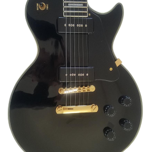 Custom Crown Black Beauty 2 P90 Pickups Ebony Fretboard Guitar