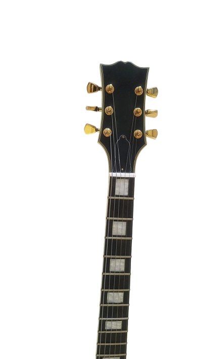 Custom Crown Black Beauty 2 P90 Pickups Ebony Fretboard Guitar - Image 4