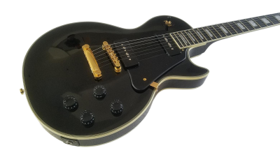 Custom Crown Black Beauty 2 P90 Pickups Ebony Fretboard Guitar - Image 9