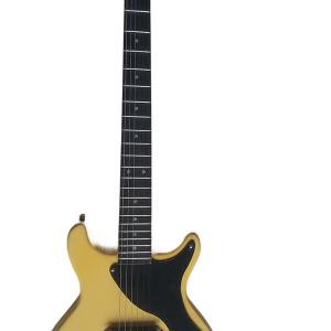 Alternative view of Custom Crown Junior Double Cutaway TV Yellow P90 Pickup Wraparound Tailpiece Guitar