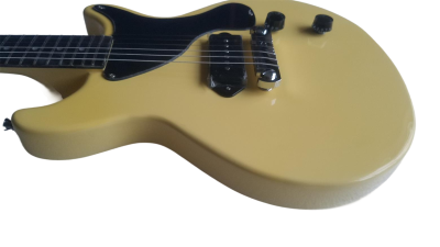 Custom Crown Junior Double Cutaway TV Yellow P90 Pickup Wraparound Tailpiece Guitar - Image 10