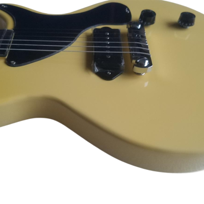 Custom Crown Junior Double Cutaway TV Yellow P90 Pickup Wraparound Tailpiece Guitar - Image 10