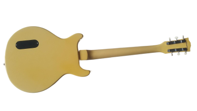 Custom Crown Junior Double Cutaway TV Yellow P90 Pickup Wraparound Tailpiece Guitar - Image 6