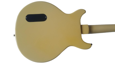 Custom Crown Junior Double Cutaway TV Yellow P90 Pickup Wraparound Tailpiece Guitar - Image 5