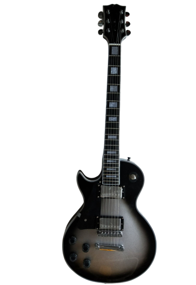 Custom Crown Adam Jones Black Silverburst Electric Guitar Tear Drop - Image 2
