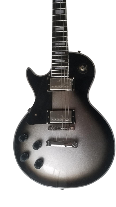Custom Crown Adam Jones Black Silverburst Electric Guitar Tear Drop