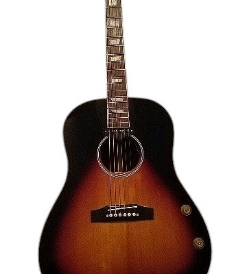 Custom Crown J160E Acoustic Electric Guitar Vintage Sunburst Magnetic Pickup - Image 14