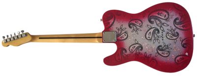 Custom Regent Pink Paisley Rosewood Fretboard Transparent Pickguard Electric Guitar - Image 5