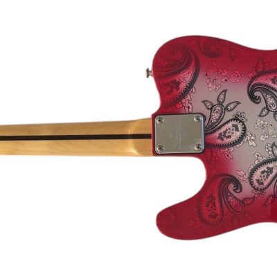 Custom Regent Pink Paisley Rosewood Fretboard Transparent Pickguard Electric Guitar - Image 5