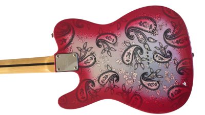 Custom Regent Pink Paisley Rosewood Fretboard Transparent Pickguard Electric Guitar - Image 4