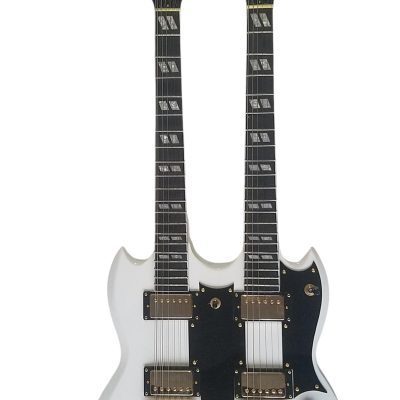 Custom Crown SG Don Felder Arctic White Double Neck 12 6 String EDS1275 Guitar - Image 6