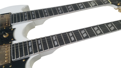 Custom Crown SG Don Felder Arctic White Double Neck 12 6 String EDS1275 Guitar - Image 7