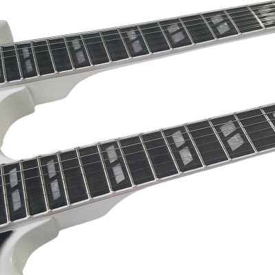 Custom Crown SG Don Felder Arctic White Double Neck 12 6 String EDS1275 Guitar - Image 7