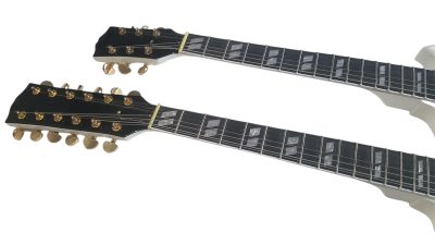 Custom Crown SG Don Felder Arctic White Double Neck 12 6 String EDS1275 Guitar - Image 4