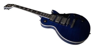 Custom Crown Tiger Maple Top Deep Blue Electric Guitar 3 Pickups - Image 11