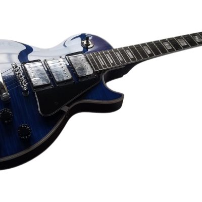 Custom Crown Tiger Maple Top Deep Blue Electric Guitar 3 Pickups - Image 7