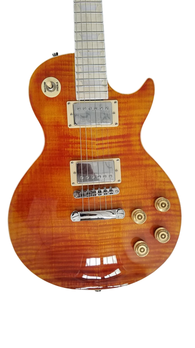 Custom Crown Bone Yard Joe Honey Flame Maple Top Guitar