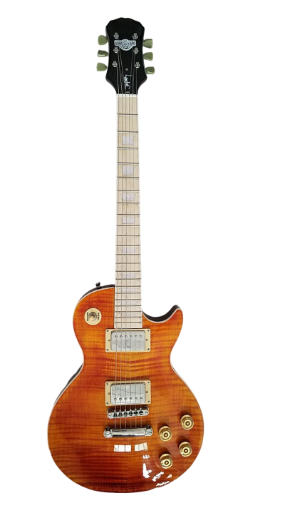 Custom Crown Bone Yard Joe Honey Flame Maple Top Guitar - Image 2