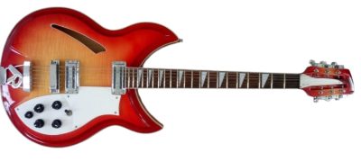 Custom Nova Cherry Fireglo 381V69 Semi Hollow 12 String Guitar - Image 5