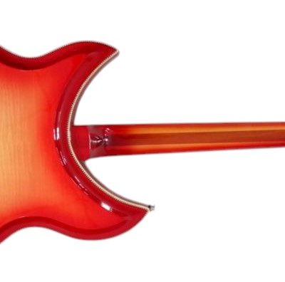Custom Nova Cherry Fireglo 381V69 Semi Hollow 12 String Guitar - Image 2