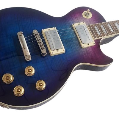 Custom Crown Blueberry Finish Electric Guitar - Image 6