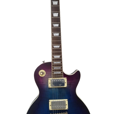Custom Crown Blueberry Finish Electric Guitar - Image 5