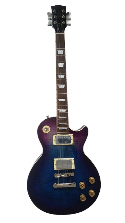 Custom Crown Blueberry Finish Electric Guitar - Image 5