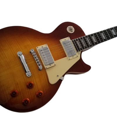 Custom Crown Jimmy Page Flamed Honey Burst Guitar - Image 6