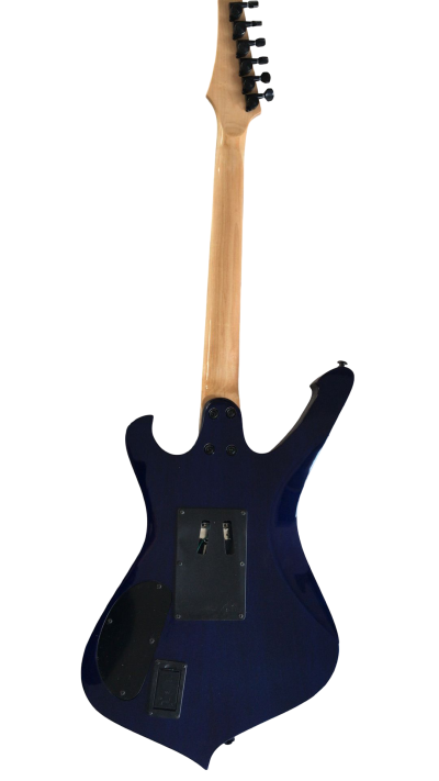 Custom Axis Iceman Quilted Maple Blue Burst IC420FM Locking Tremolo Guitar - Image 8