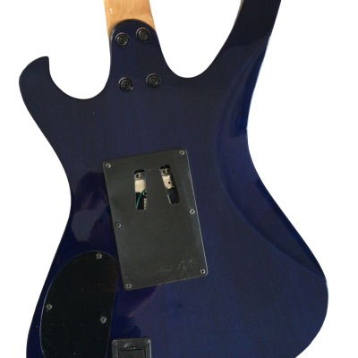 Custom Axis Iceman Quilted Maple Blue Burst IC420FM Locking Tremolo Guitar - Image 7