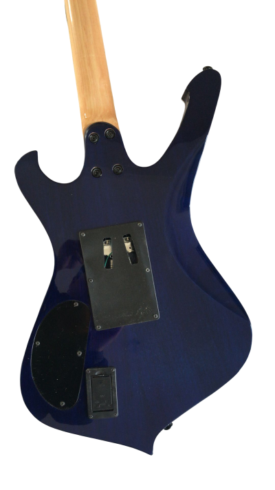 Custom Axis Iceman Quilted Maple Blue Burst IC420FM Locking Tremolo Guitar - Image 7