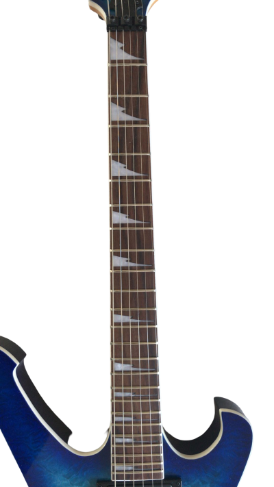 Custom Axis Iceman Quilted Maple Blue Burst IC420FM Locking Tremolo Guitar - Image 5