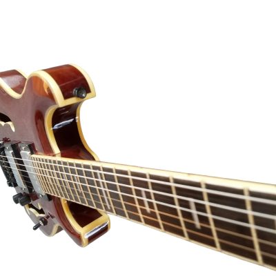 Custom Vesper Trey Languedoc Region Fhole Koa Brown Finish Bracing Inside Electric Guitar - Image 8